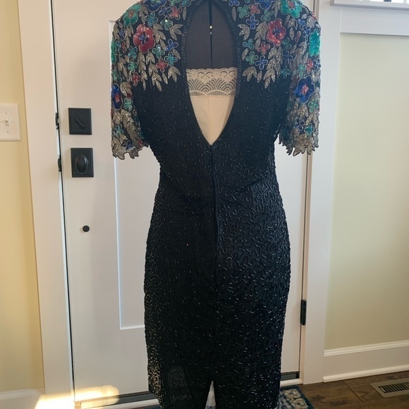 Laurence Kazar evening dress fully beaded. Size xl. New Years Eve attire. - Picture 9 of 15